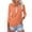 Orange, variant on Lumtrix Women'S V Neck 3/4 Sleeve Tops Quarter Zip Collared Shirts Summer Tees Dressy Casual Top White M