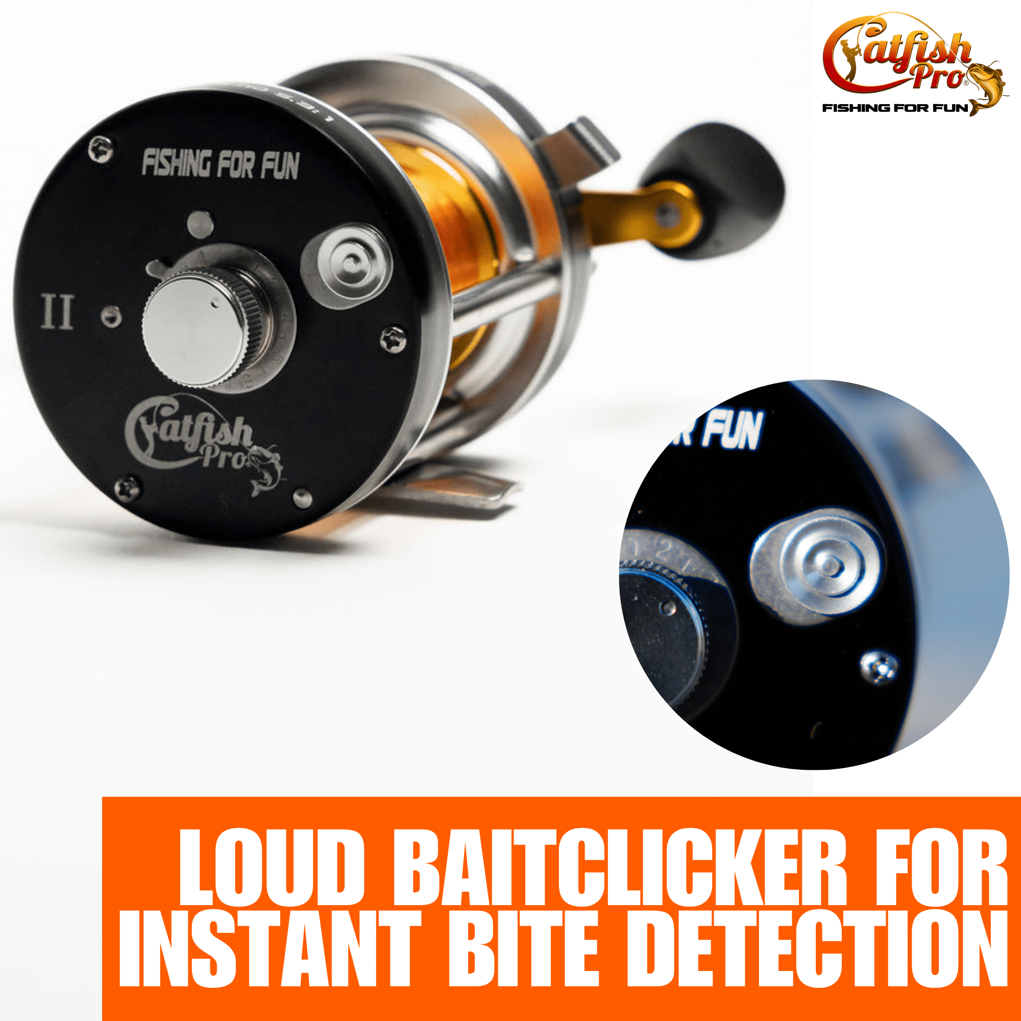 Catfish Pro Fishing For Fun 500 Round Baitcasting Fishing Reel