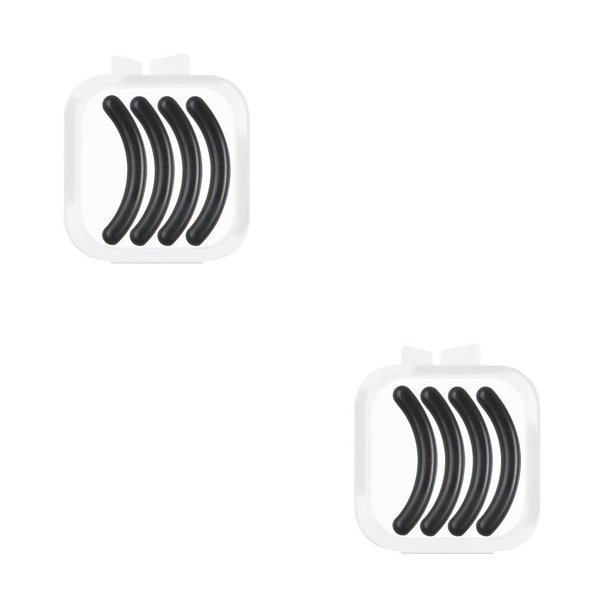 Soidarity Recambios para rizador de pestañas, goma de buena elasticidad, suministros de herramientas de belleza reutilizables, reemplazo negro (cuatro) 2Conjunto
