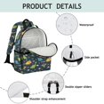 thumbnail image 4 of Dinosaur Pattern with Text Elements Cute School Backpack Bag for School with Padded Back and Adjustable Shoulder Straps 15.25"x11.5"x5.25", 4 of 5