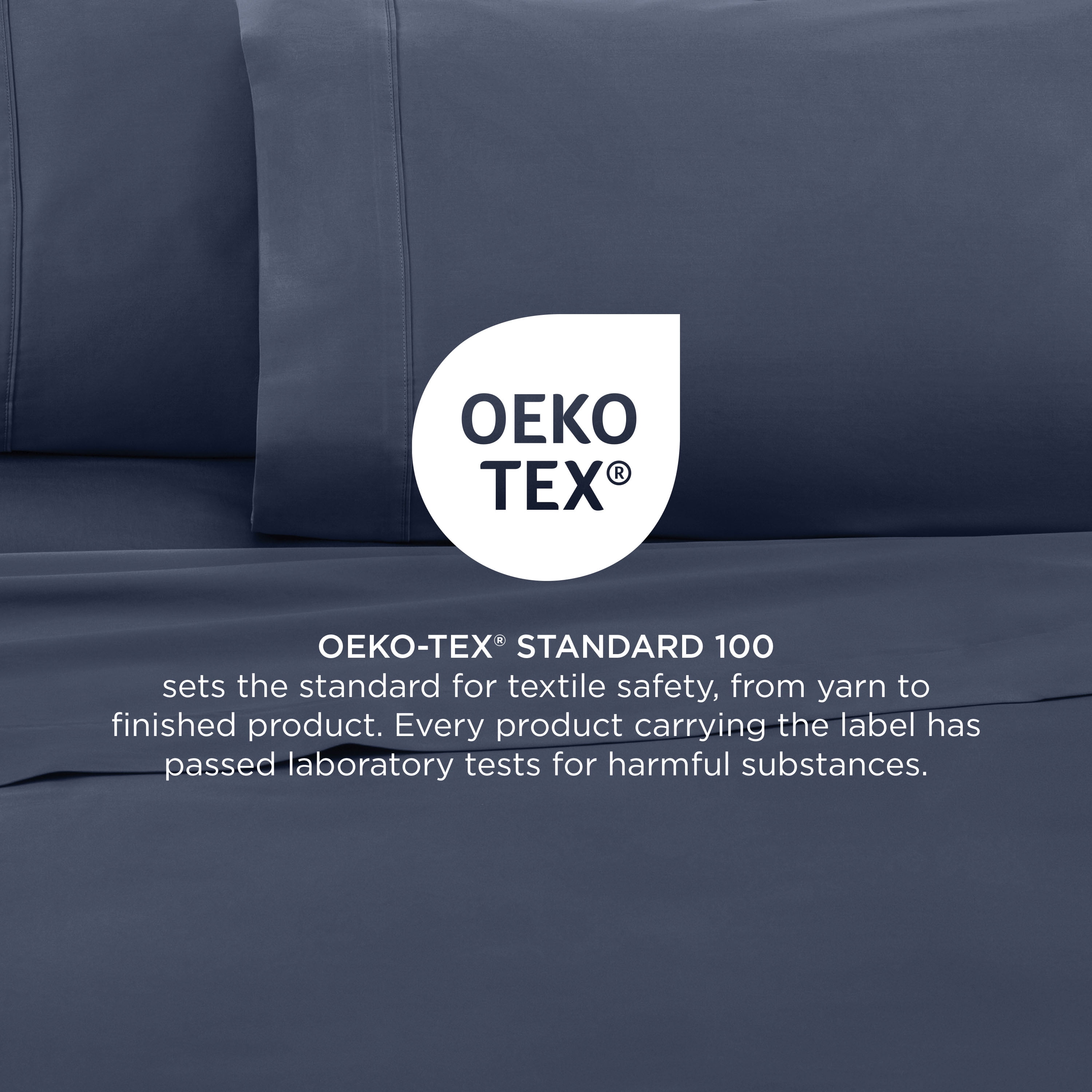 Soft Lightweight 400TC 100% Cotton Sateen Bed Sheet Set – 4-Piece Full – Navy