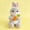 B, variant on Cute Sitting Plush Toy, Soft Stuffed Bunny With Flower Decor
