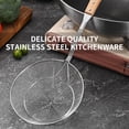 thumbnail image 3 of WE-POLUJ Stainless Spiders Strainer with Long Wood Handle Skimmer Ladle for Safe Frying, 3 of 12