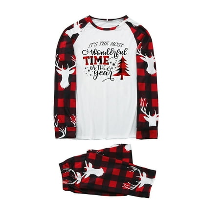 

Juebong Christmas Pajamas for Family Christmas Pjs Matching Sets for Couples Adults Kids Holiday Sleepwear Xmas Clearance