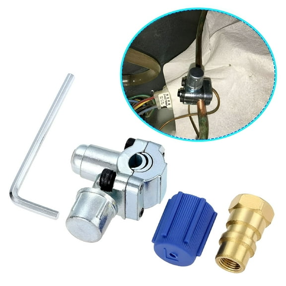FACEGA A/C Retrofit Valve & Bullet Piercing Tap Kit For Refrigerant R12 R22 R134A