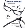 thumbnail image 3 of Gafas Panner para bloquear la luz azul, 2 unidades, cuadradas, de gran tamaño, 3 of 6