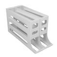 thumbnail image 2 of Dispensador de huevos con ruedas automáticas, gran capacidad, 4 niveles, ahorra espacio, organizador de bandejas para huevos para refrigerador, 2 piezas, color blanco, 2 of 15