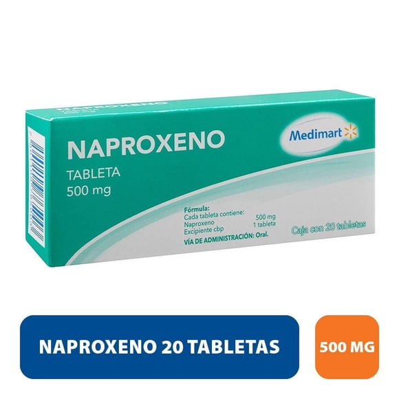 Naproxeno Medimart 500 mg 20 tabletas