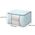 thumbnail image 3 of yulier Clothes Storage Large Foldable Blanket Storage Bag with Reinforced Handles, Clear Window, Sturdy Zippers - Closet Organizers Storage Containers for Bedding, 3 of 6