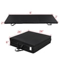 thumbnail image 3 of 6' x 2' Tri-Fold Portable Folding Exercise Gym Mat Extra Thick Foam Gymnastics Mat Aerobics Yoga Martial Arts Stretching Core Workouts With Carrying Handle,Black, 3 of 13
