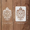 thumbnail image 2 of Skull Day of The Dead Stencil A4 Large Scary Head Stencils Reusable Skull Damask Wall Stencil DIY Art Craft Drawing Painting Stencils for Wood Signs Home Decor, 2 of 9