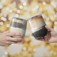 thumbnail image 2 of 12oz Stemless Wine Tumblers Orange and Grey Abstract Art Artwork Vacuum Insulated Stainless Steel Travel Tumbler Cups Mug with Lid and Straw for Champaign,Cocktail,Beer with Cleaning Brush, 2 of 5