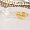 thumbnail image 4 of Napkin Rings Set of 12, Butterfly Napkin Holders, Metal Napkin Rings Bulk for Party Decoration, Dinning Table, Everyday, Family Gatherings-A Great Tabletop Décor-Gold/Silver, 4 of 6