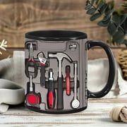 Weloille Tool Box Shaped Ceramic Mug 1 Piece, 12 oz Heat Resistant Coffee Mug, Smooth Glaze Microwave Safe Drinking Cup, Innovative Funny Mug for Office Home Daily Use Gift for Men Women