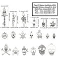 thumbnail image 2 of Colgante con dije de 19 estilos, 76 piezas de hueso de cabeza, para hacer joyas, para collares y pulseras Steampunk., 2 of 7