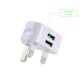 thumbnail image 1 of Cargador Enchufe de carga USB de 2 puertos Adaptador de cambio portátil de viaje Cargador USB universal Enchufe para el Reino Unido tholdsy PJ2444-00, 1 of 2