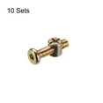 thumbnail image 2 of M6 x 25mm Furniture Bolts Nut Set Hex Socket Screw with Barrel Nuts Phillips-Slotted Zinc Plated 10Sets, 2 of 5