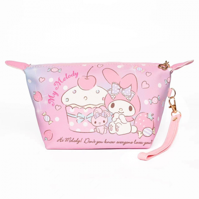 Bolsa de cosméticos de dibujos animados, bolsa de maquillaje Kawaii, bolsa de maquillaje portátil, organizador de bolsa de maquillaje de viaje, bolsa de cosméticos