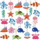 thumbnail image 1 of Kit de llaveros Karenhi con pintura de diamantes, 24 unidades, animales marinos, 7 x 5 cm, 1 of 7