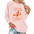 thumbnail image 2 of Meichang Chandails en Molleton pour Femmes Sans Capuche Manches Longues Col Rond Pull Confortable Mignon Graphique Automne Chandails en Molleton Légers Raglan, 2 of 4