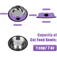 thumbnail image 2 of 2 Pack/ 3 Pack Cat Bowls Non-Slip Stainless Steel Small Cat Food Bowls, Unbreakable Thicken Cat Feeder 7 Oz Cat Dishes Suitable for Indoor Small Pets Removable Rubber Base, Easily Clean Lovely Color, 2 of 7