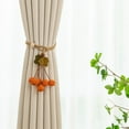 thumbnail image 5 of Pumpkin Curtain Tieback Fabric Window Holder Seasonal Decor - Ball Hook Storage Buckle for Sheer Drapes Home Accent​(Orange), 5 of 6
