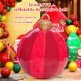 thumbnail image 3 of Bola inflable a prueba de agua de Navidad Patio de Navidad Decoración de camino Sala de estar Adorno de Año Nuevo Juguetes Suministros para fiestas 60 cm Rayas rojas Inevent HA010309-06, 3 of 7