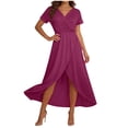 thumbnail image 2 of CIENVNSTG Maxi Dress for Women Solided Color Long Comfortable Holiday Dress Elegant Versatile Party Dress, 2 of 5