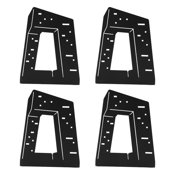 Sujetalibros, 4 Piezas Con Bordes Redondeados, Estructura Metálica, Soporte Para Libros, Almohadillas De Espuma Para CD Para Soporte Resistente ANGGREK Otros