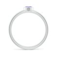 thumbnail image 2 of ANGARA Natural Bezel-Set Solitaire Heart Tanzanite Promise Ring in 14K White Gold for Women (Size-4mm) | December Birthstone, Birthday, Anniversary, Jewelry Gift for Women | Natural Tanzanite Ring, 2 of 8