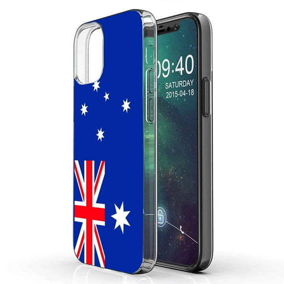 TalkingCase Slim Phone Case Compatible for Apple iPhone 12 Pro MAX, Flag Australia Print, Lightweight,Flexible,Soft, USA