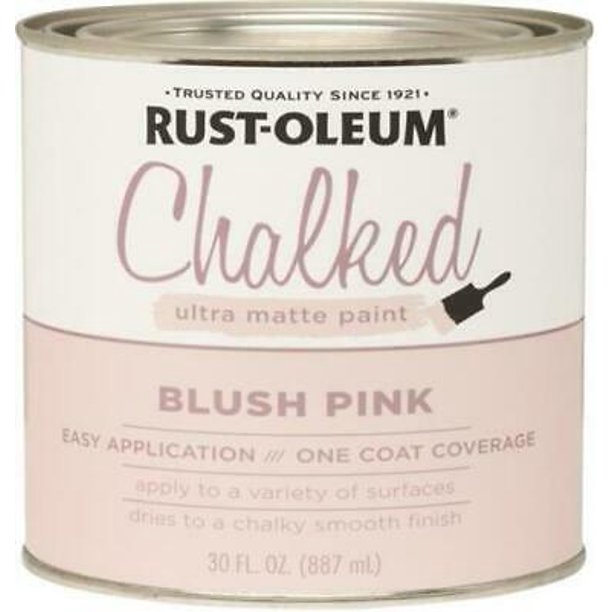 2unit RustOleum 285142 Chalked Ultra Matte Paint, Blush Pink, 30 Oz
