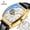 Gold case_White dial, variant on Luxury Mechanical Watch for Men – Tonneau Design, Waterproof, and Leather Band