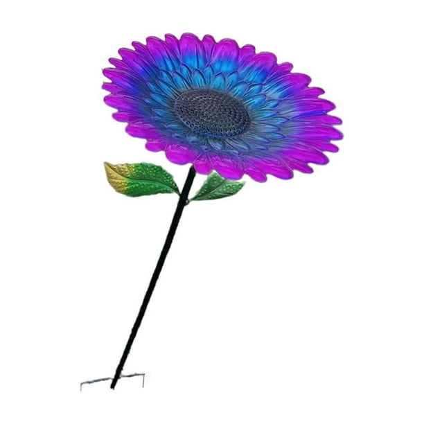 Comedero para pájaros de metal para exteriores, ideal para amantes de las aves, con bandeja para baño en el suelo. azul púrpura