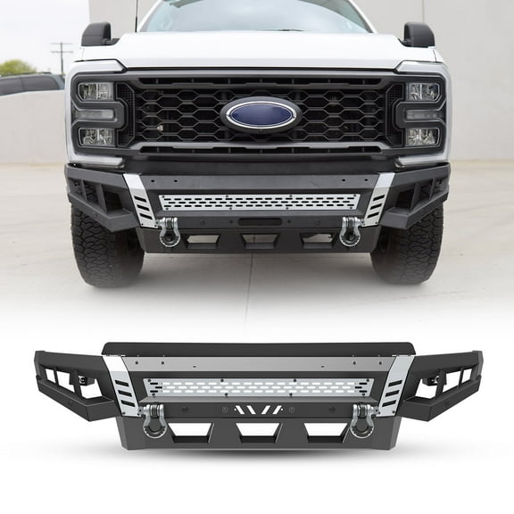Modular Front Bumper & Side Wings   Trim Panel For 2017-2025 Ford F-250 F-350 Super Duty w/2*Shackles