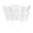 thumbnail image 3 of Milageto Lace Corset Belt Adjustable Fashion Push up Tie Back Corset Waist Corset Top White, 3 of 7
