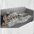 thumbnail image 6 of Almond Blossom Soft Flannel Fleece Blanket, Flower Design Hand Drawn Branch and Petals with Beige Toned Background, Cozy Plush for Indoor and Outdoor Use, 50" x 60", Dark Brown Beige, by Ambesonne, 6 of 6