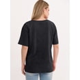 thumbnail image 6 of ANRABESS Womens Oversized Acid Washed T-Shirt Short Sleeve Vintage Casual V Neck Tops 2026 Summer Basic Tee Trendy Clothes Black Large, 6 of 8