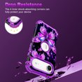 thumbnail image 3 of CASEFIV for iPhone Air Case,Glow in The Dark Heavy Duty Shockproof Protection Hard Plastic Bumper +Soft Silicone Rubber Protective Case for iPhone 17 Air 6.6 inch,Purple Butterfly, 3 of 7