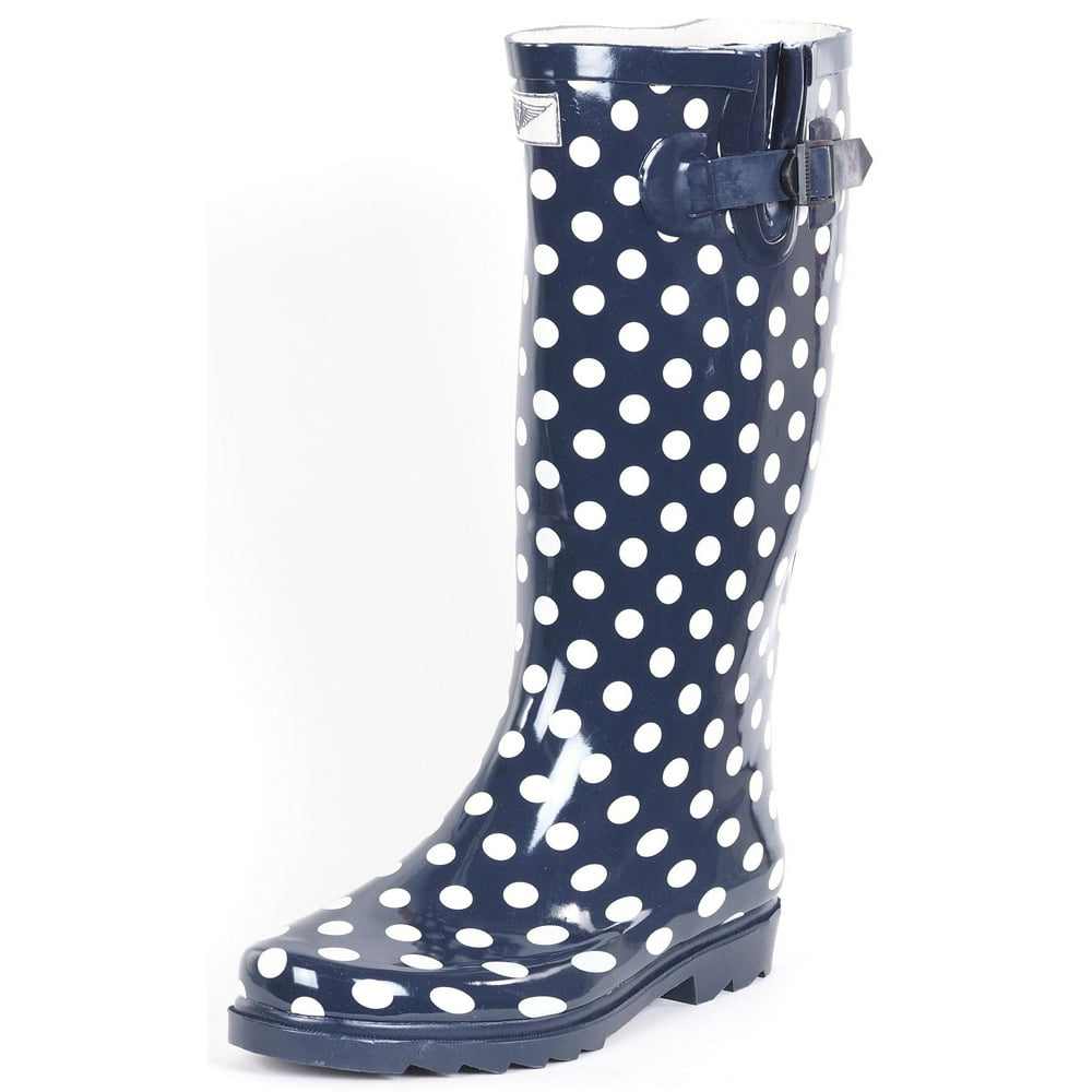 Forever Young Forever Young PolkaDot Print Rubber Rain Boots (Women's)