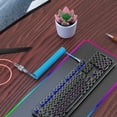 thumbnail image 4 of HXSJ USB to Type-C Keyboard Coiled Cable Detachable Mechanical Keyboard Coiled Cable with Metal Aviation Connector TPE Pink+Blue, 4 of 9