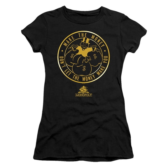 Monopoly Make S/S Junior Women's T-Shirt Sheer Black