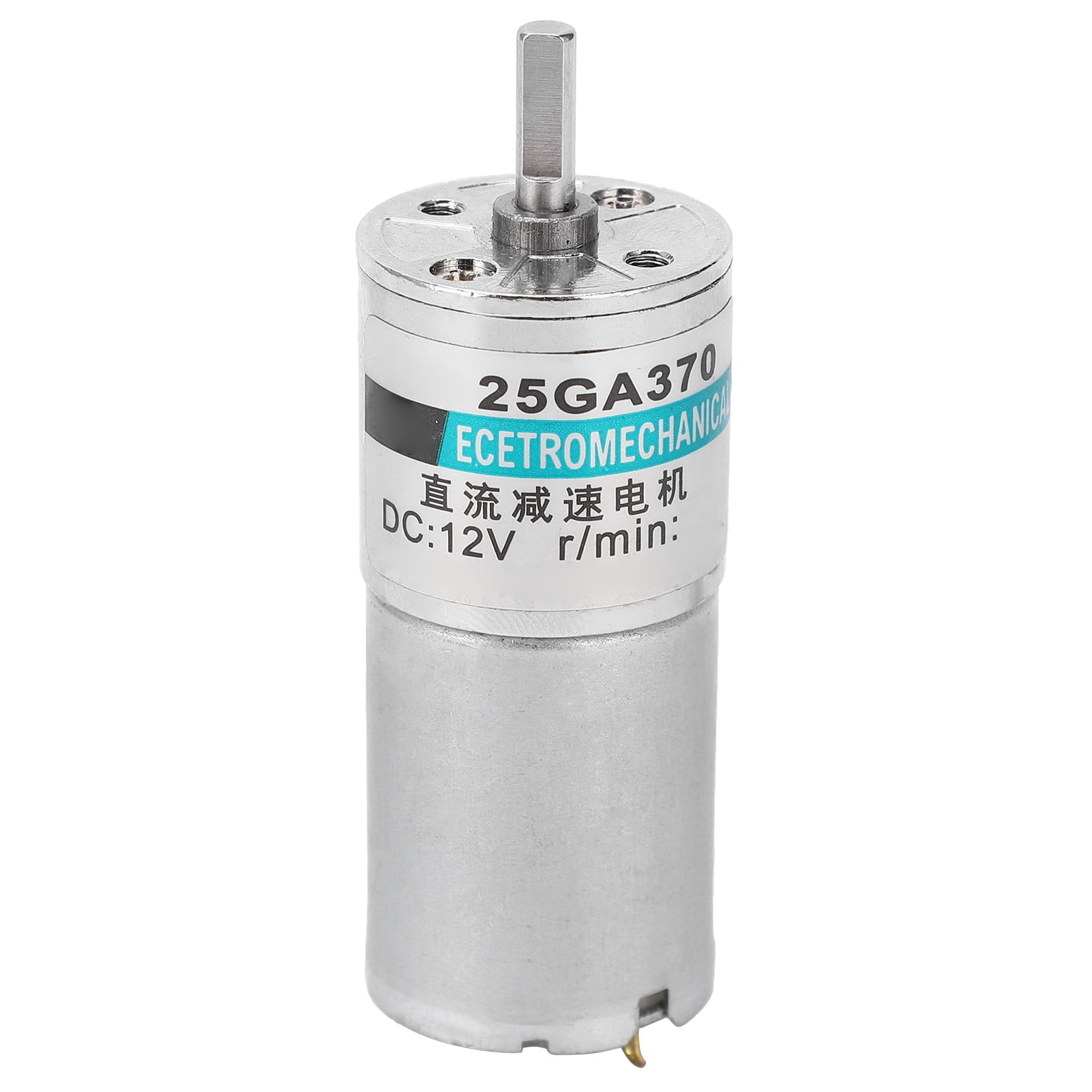Riousery XD-25GA370 DC Gear Motor with Bracket, 12V Micro Low Speed Electric Motor CW CCW (5 rpm / 5rpm/min), 0.2 x 0.5 inches / 4 x 12mm Shaft, Reversible High Torque Gearmotor for Smart Devices