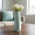thumbnail image 5 of Unique Bargains Slim Bud Vase for Single Stem Blooms Decor Green 2.8"L x 2.8"W x 7.9"H, 5 of 7
