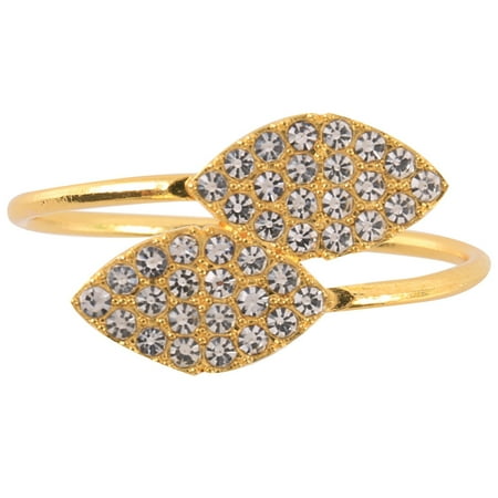 

Napkin Ring 12 Pcs Metal Napkin Rings Holder for Wedding Party Dinner Table Decoration (Leaf-Gold)