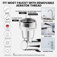 thumbnail image 5 of 1080 Faucet Aerator, Rotating Faucet Nozzle with Four Water Outlet Modes, Multi-Functional Rotating Pull-Down Faucet with Adjustable Knobs for Kitchen, 5 of 5