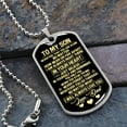 thumbnail image 2 of Gift to SON from DAD - Graphic Military Dog Tag Necklace (Optional Personalized Engraving), 2 of 5