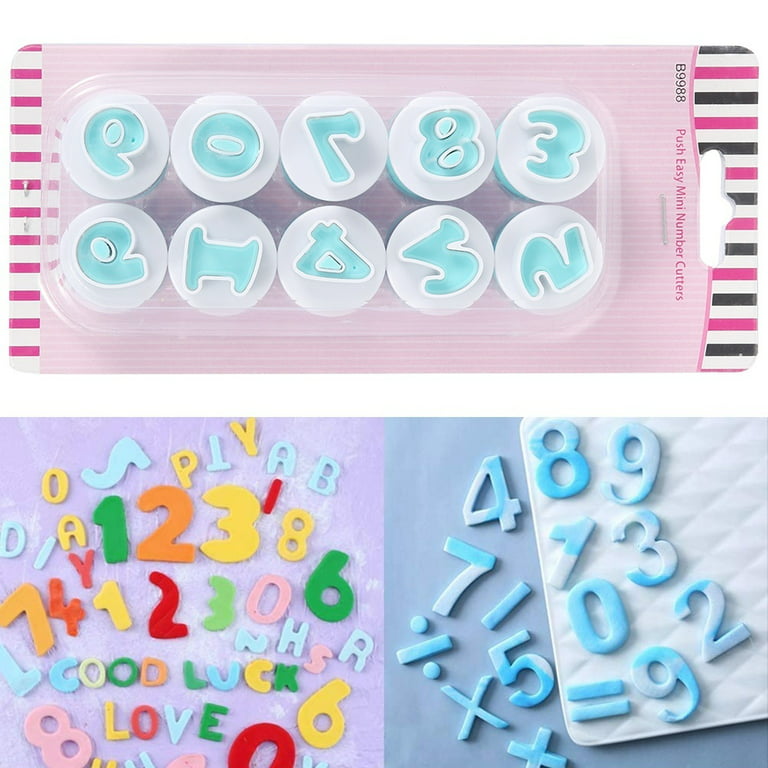 INSPEE Set of 36pcs DIY Letter Number Cake Mould Fondant Sugarcraft Cookie  Cutters Cake Decorating Tools