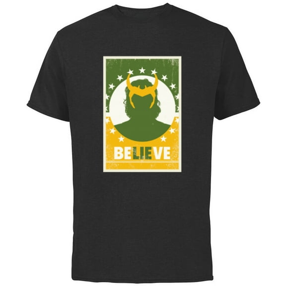 Marvel Loki Believe President Loki Poster - Short Sleeve Cotton T-Shirt for Adults - Customized-Black