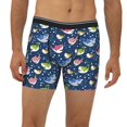 thumbnail image 2 of Men'S Boxer Briefs, Colorful Cartoon Funny Cute Shark Soft And Breathable Mens Underwear Boxer Briefs With Widen Waist, 2 of 2